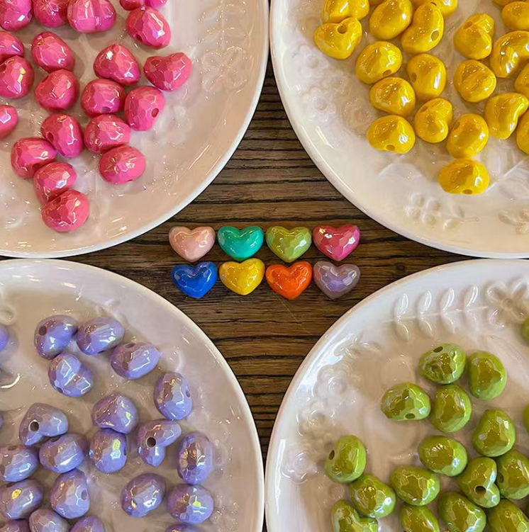 C-31 Heart Shape Beads(4pcs/bag(by charm