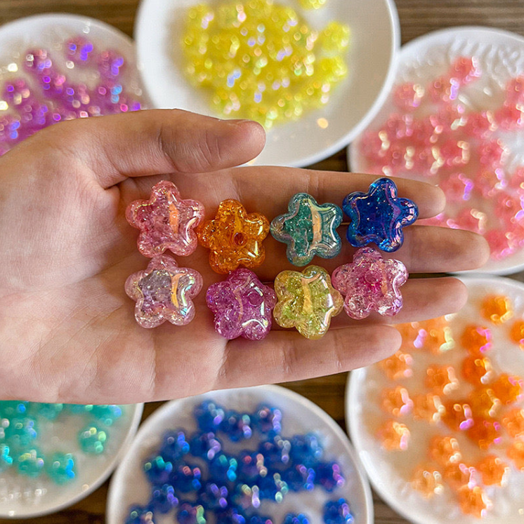 C-40 Macaron Star & Heart Beads(3 pcs/bag (by charms