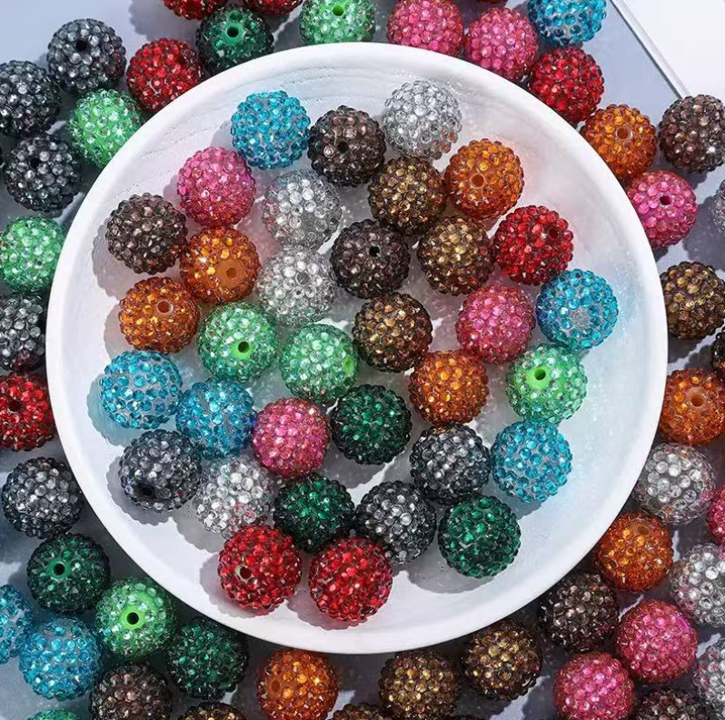 A-(New) D-51 20mm Glitter Beads(3 pcs/bag(by ducks
