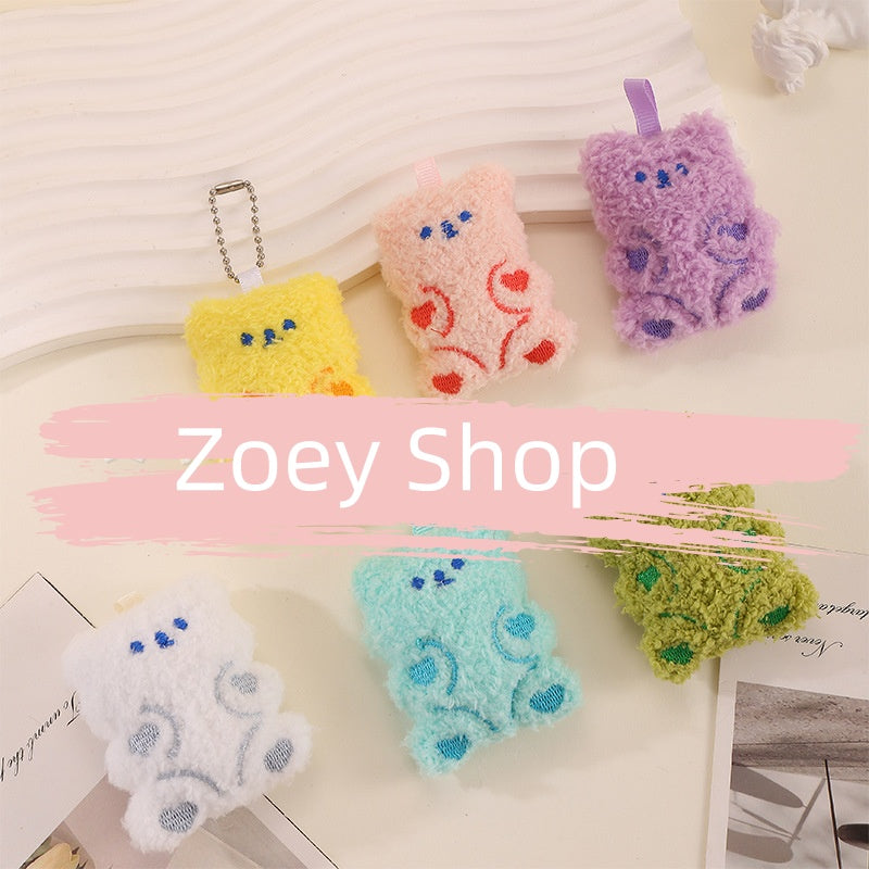 A-(New) D-44 Fluffy Bear Keychain