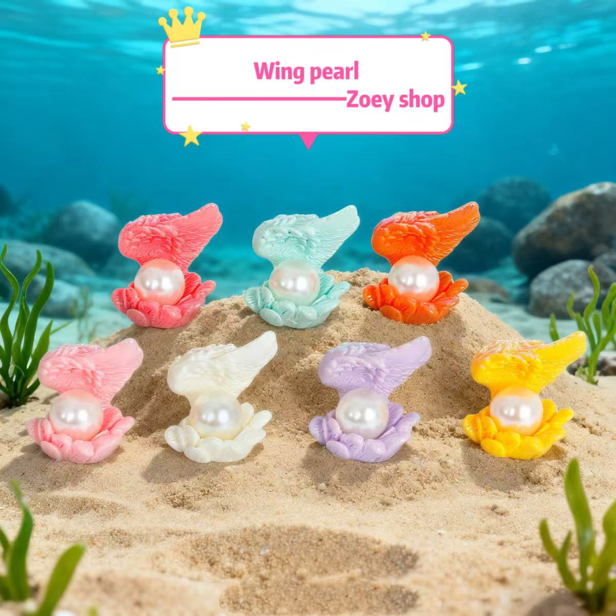 C-19 Pearl Wing Charms(8styles