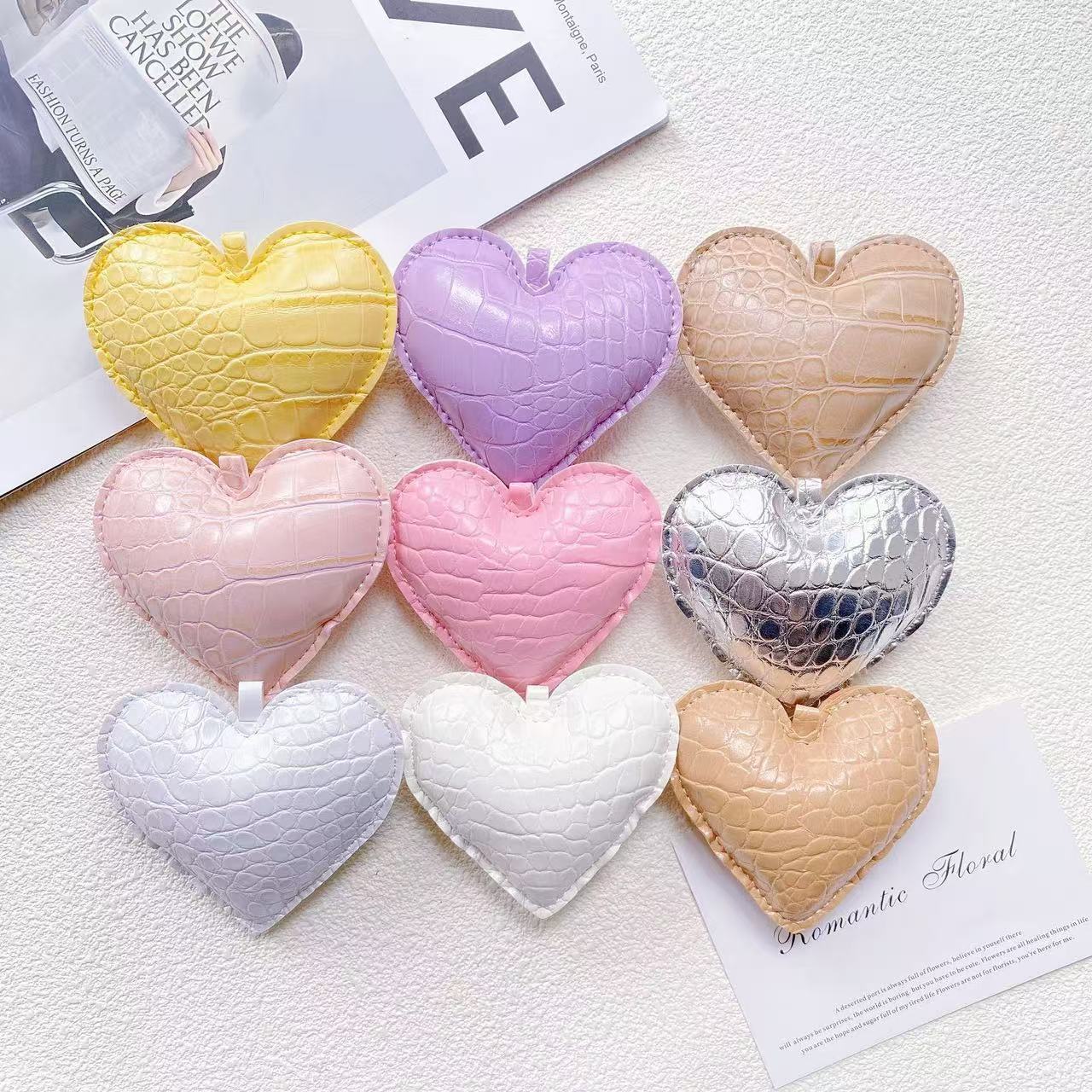 C-57 Leather Big Heart KeyChain (11styles