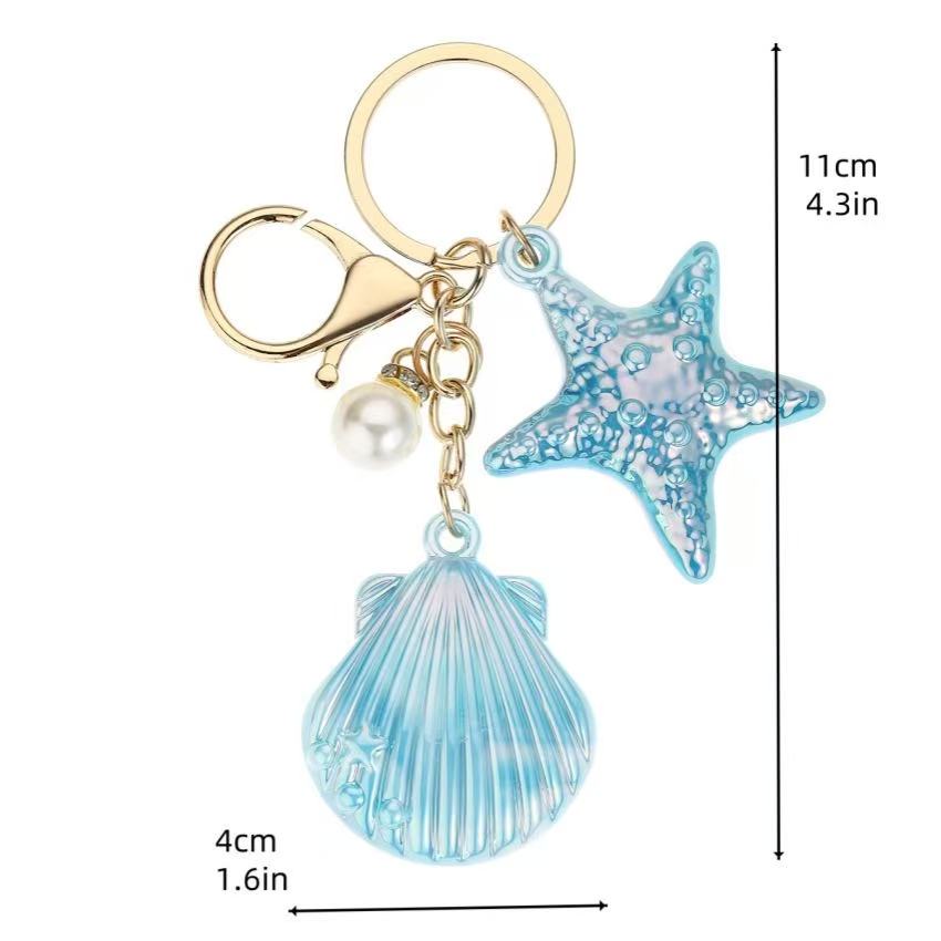 D-11 Starfish Counch Keychain