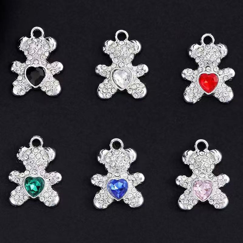 P-01 Heart Bear Pendant (3pcs/bag(by duck