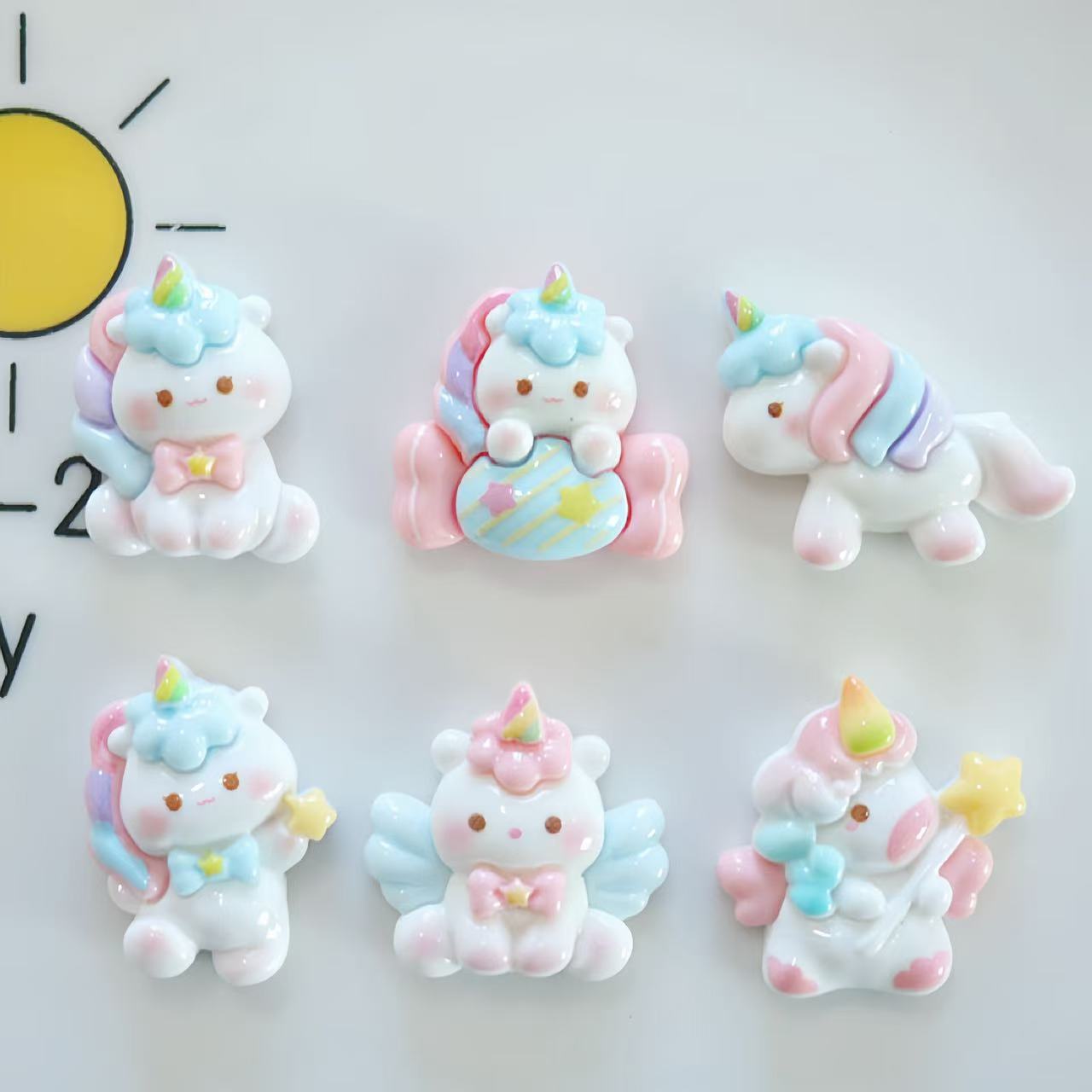 C-01 Cute Unicorn charms (3pcs/bag(by duck