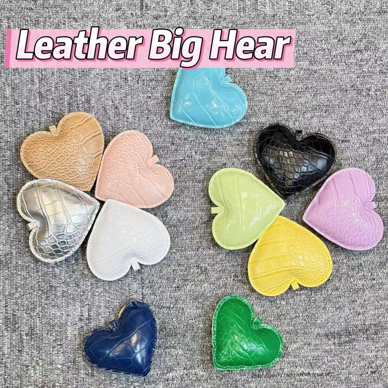 C-57 Leather Big Heart KeyChain (11styles