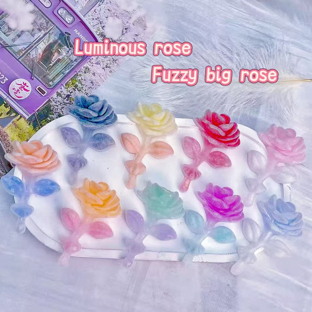 C-20 Fluffy Big Rose Flower(9styles