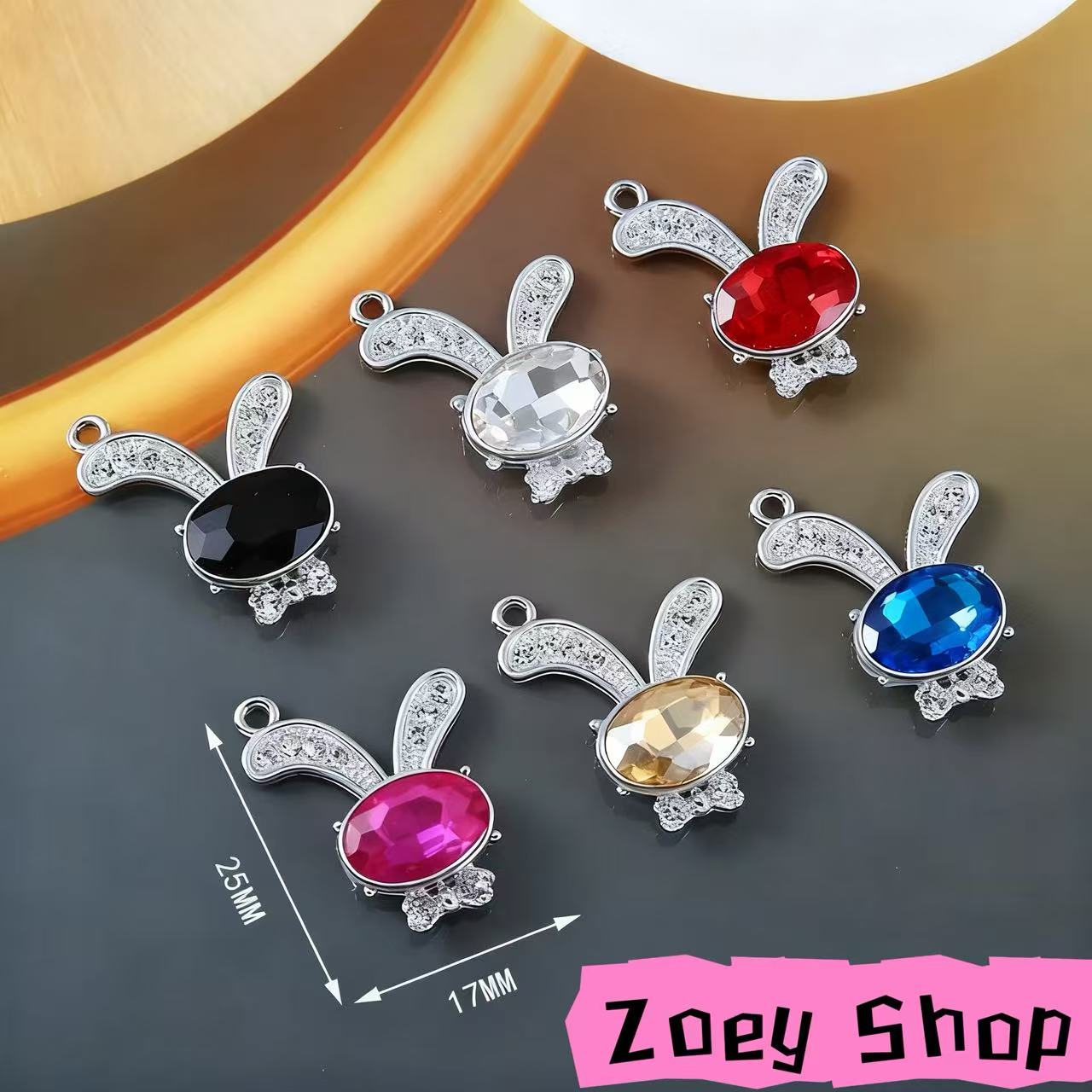 P-05 Rabbit Ear Pendant (3pcs/bag(by duck