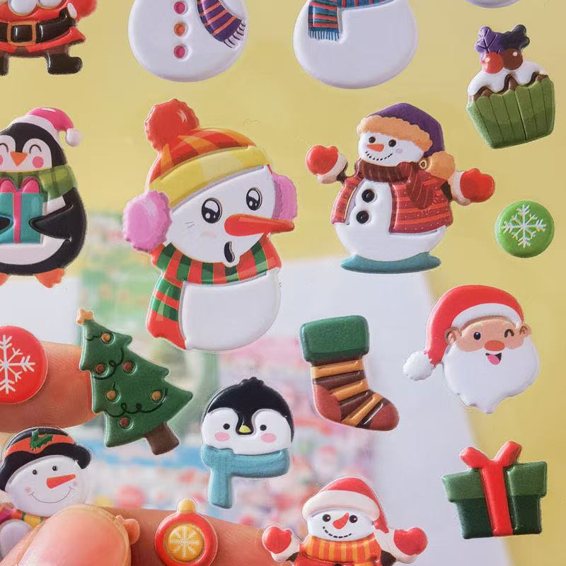 D-13 Xmas Bubble Sticker (color dots