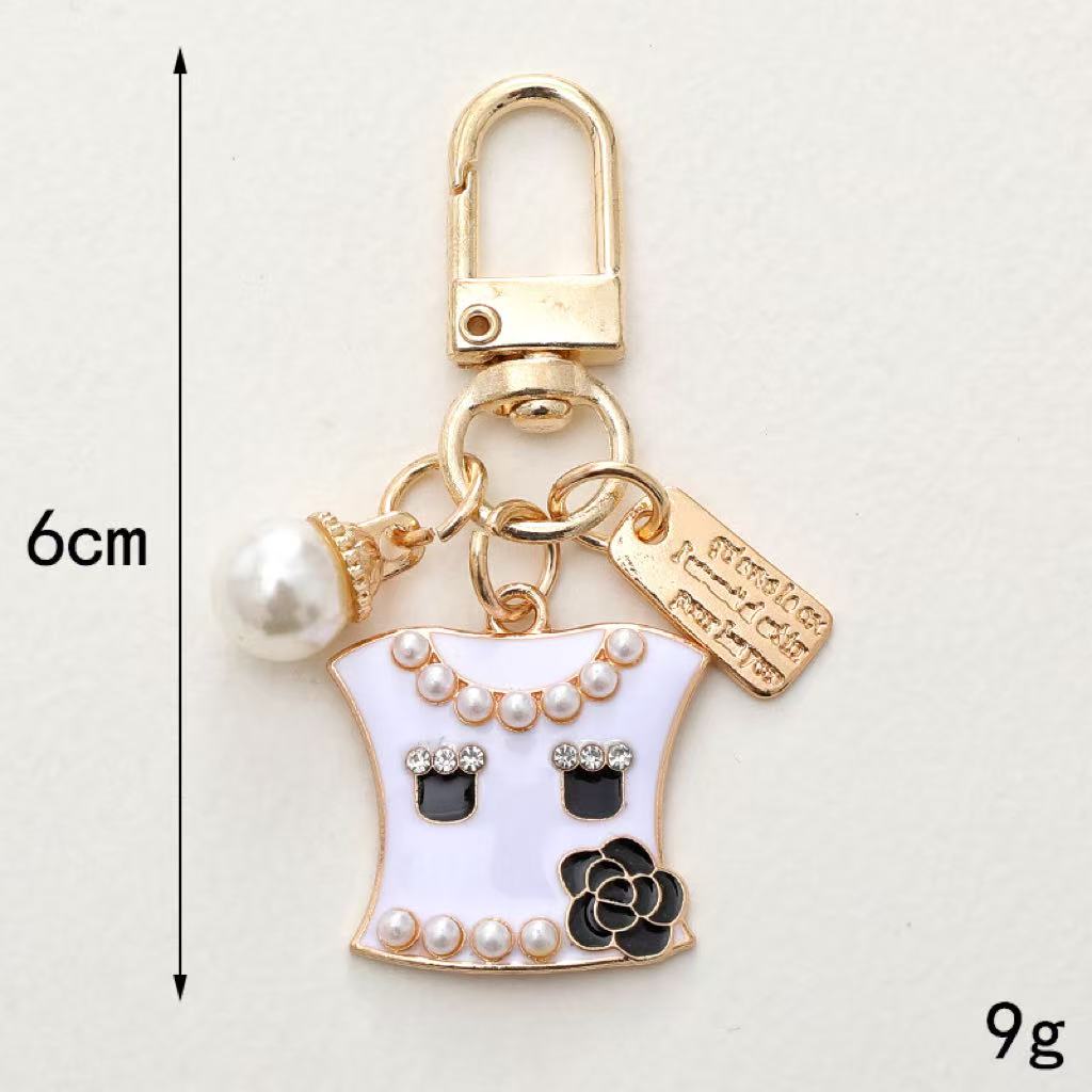 C-05 Luxury Alloy Pearl Keychain (color dots