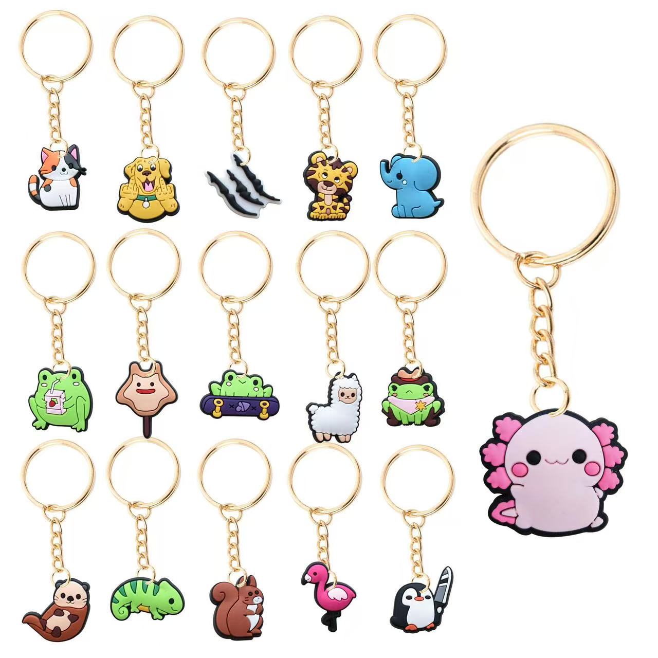 D-12 Funny Animal Keychain (color dots
